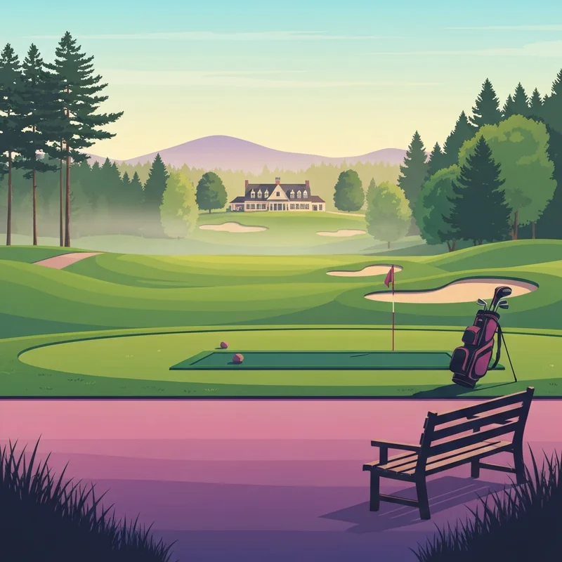 A peaceful morning view of the award-winning fairways at den brae golf nh in Sanbornton.