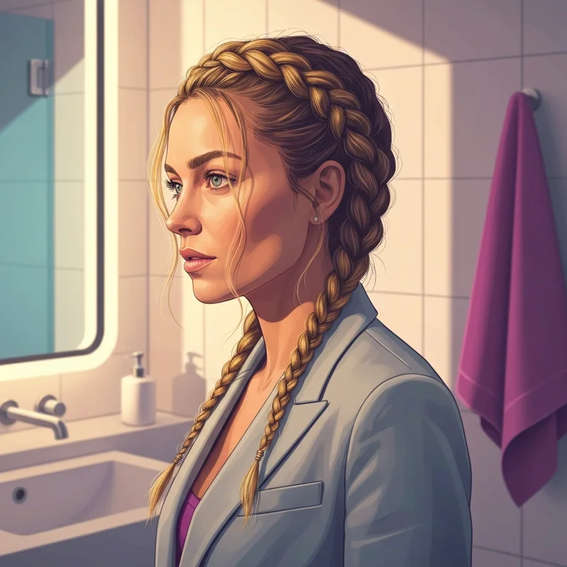 A sophisticated woman showcasing elegant french hair braid styles with a boho-chic texture.