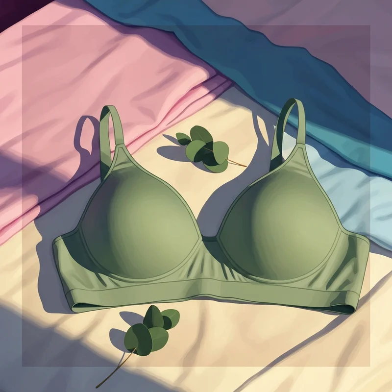 A soft and comfortable maternity bra displayed in a serene setting to highlight sensory relief.