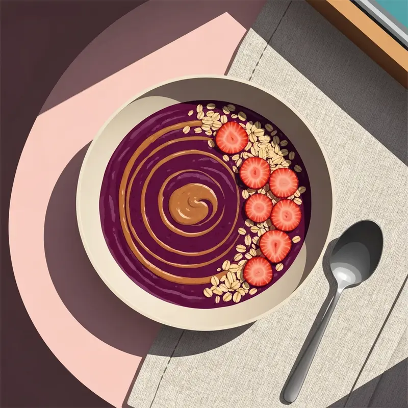 A beautiful aesthetic fruit bowl used to discuss the reality of acai bowl calories and nutrition.