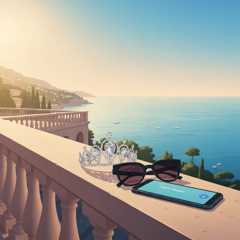 A royal tiara and sunglasses on a balcony, symbolizing the anticipation for the princess diaries 3 trailer.