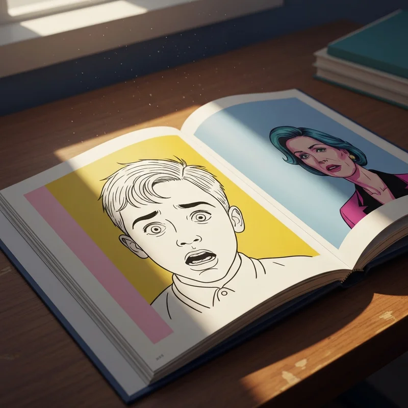 A detailed illustration of the diary of a wimpy kid yearbook photo on a physical page.