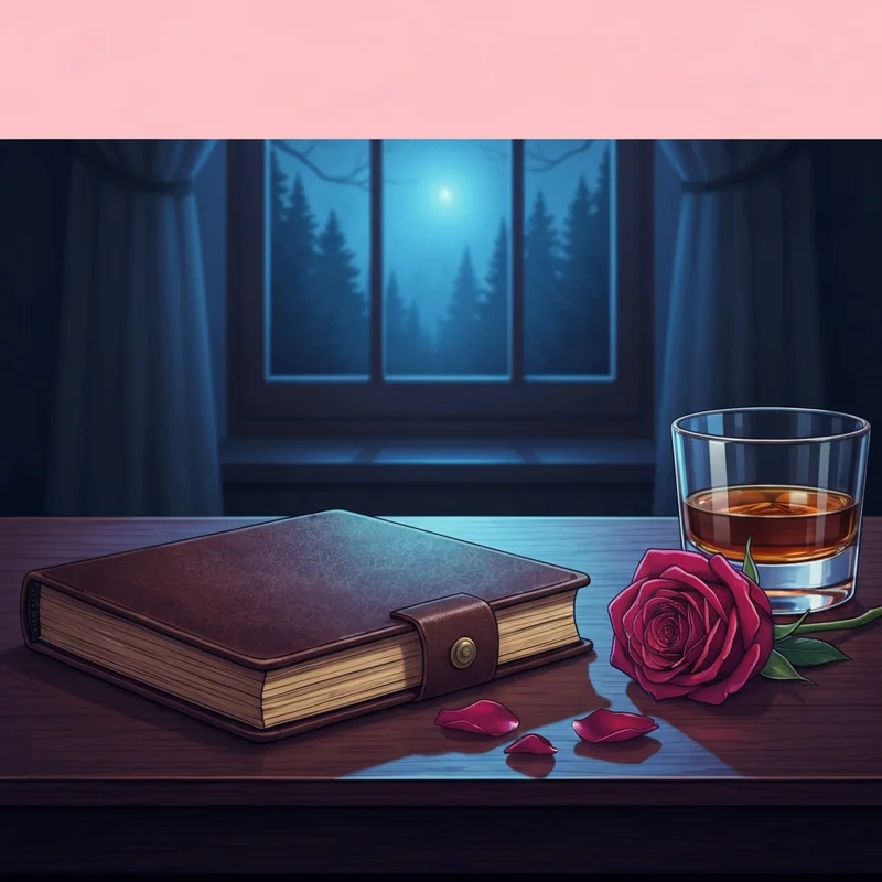 A moody still-life representing the themes of vampire diaries season 5 including lore, mystery, and romance.