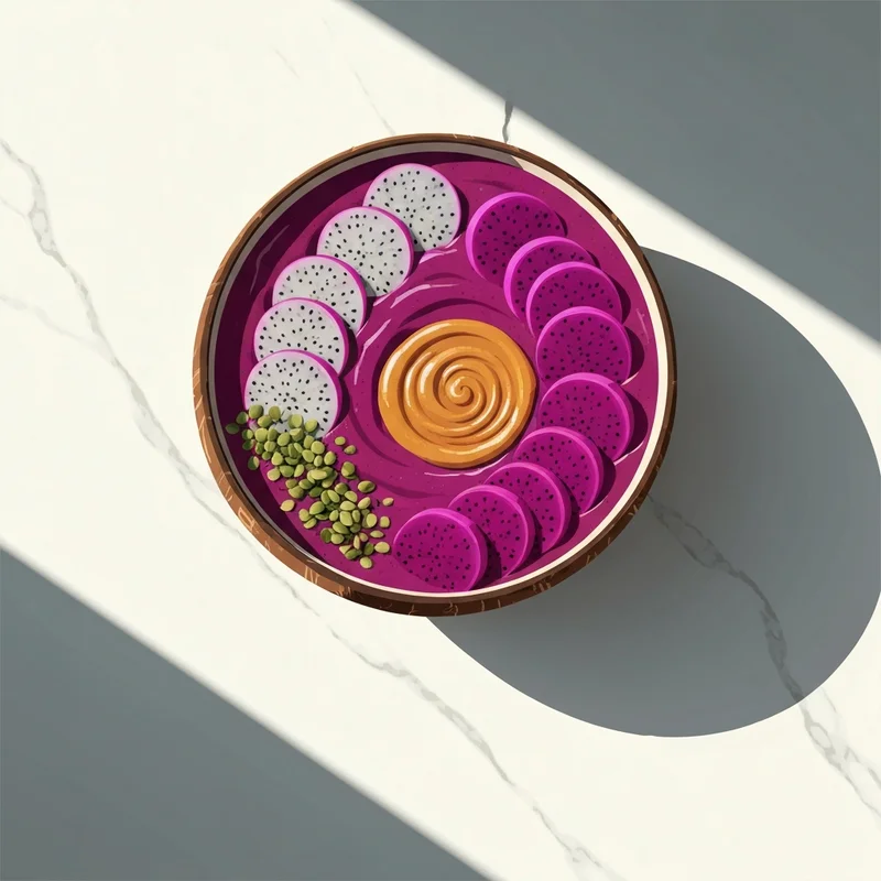 A perfectly thick and decorated acai bowl illustrating how do you make an acai bowl at home.