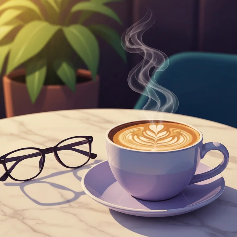 A cozy and aesthetic cup representing the best hot beverages at Starbucks with steam rising in a sunny cafe.