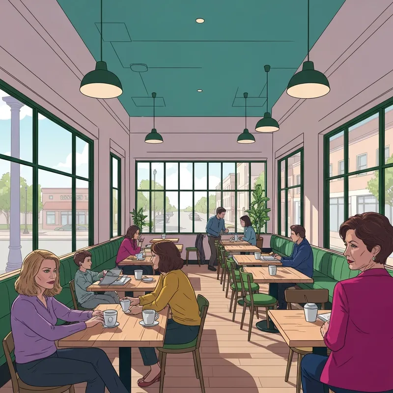 A cozy interior view of a starbucks murfreesboro tn location with students focused on their laptops.