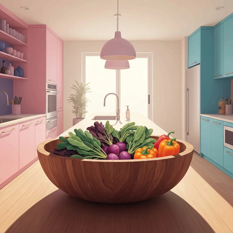 A luxury wooden vessel demonstrating the lifestyle benefits of using big salad bowls for a healthy daily routine.