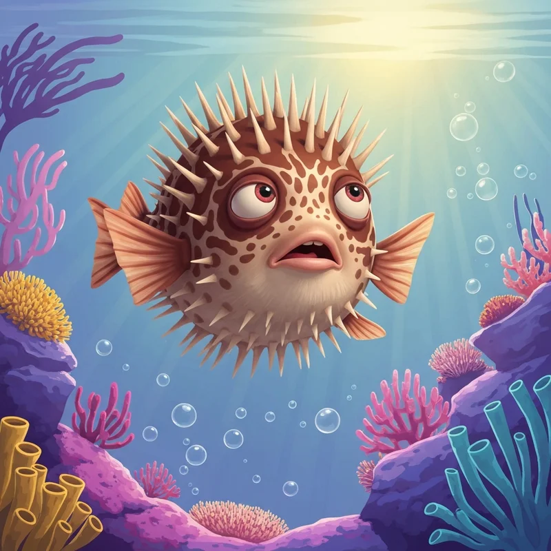 A detailed 3D render of Bloat Finding Nemo in an aquarium setting.