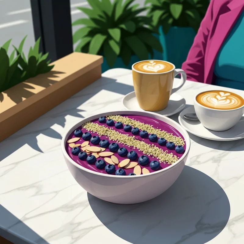 A vibrant and nutritious acai bowl topped with superfoods to answer are acai bowls healthy for a balanced lifestyle.