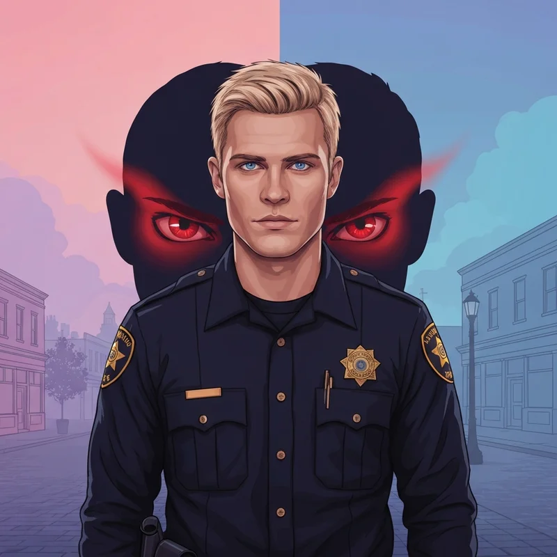 Matt Donovan Vampire Diaries standing as a sheriff in the misty town of Mystic Falls.