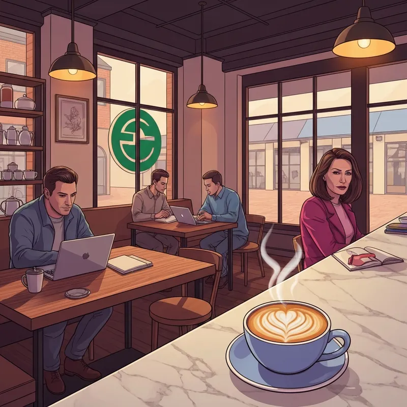 A cozy coffee shop atmosphere highlighting the transition of starbucks peoria il to a local café vibe.