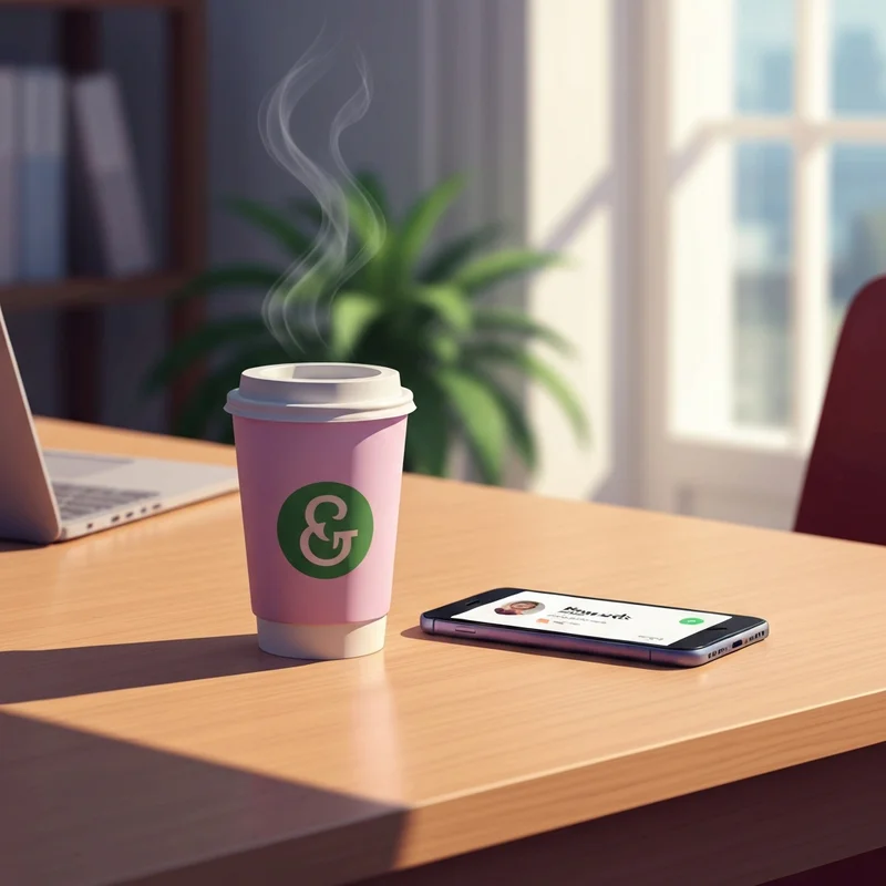 A cozy millennial workspace featuring a smartphone and a cup of coffee from the free starbucks feb 10 promotion.