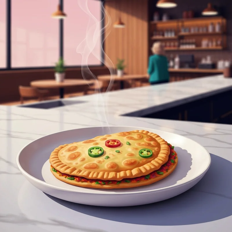 A close-up of a Starbucks Jalapeño Chicken Pocket on a plate, highlighting its starbucks jalapeno chicken pocket nutrition and savory texture.