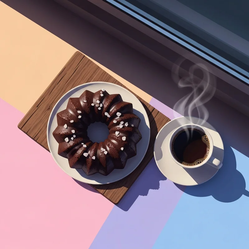 A close-up of a Dunkin Doughnuts chocolate glazed donut next to a cup of coffee.