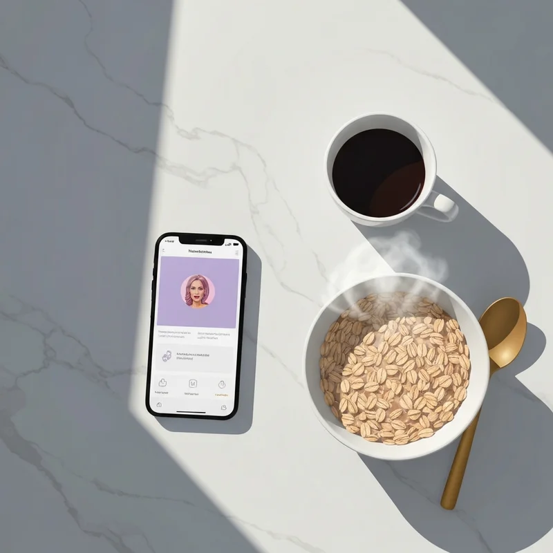 A healthy breakfast setup showcasing starbucks oatmeal calories and nutritional tracking for a professional morning routine.