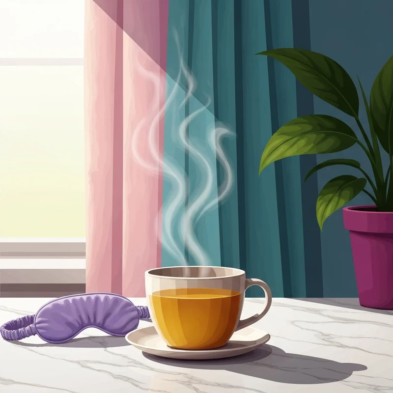 A steaming mug of the best tea for bloating sitting on a luxury marble counter symbolizing gut health and wellness.