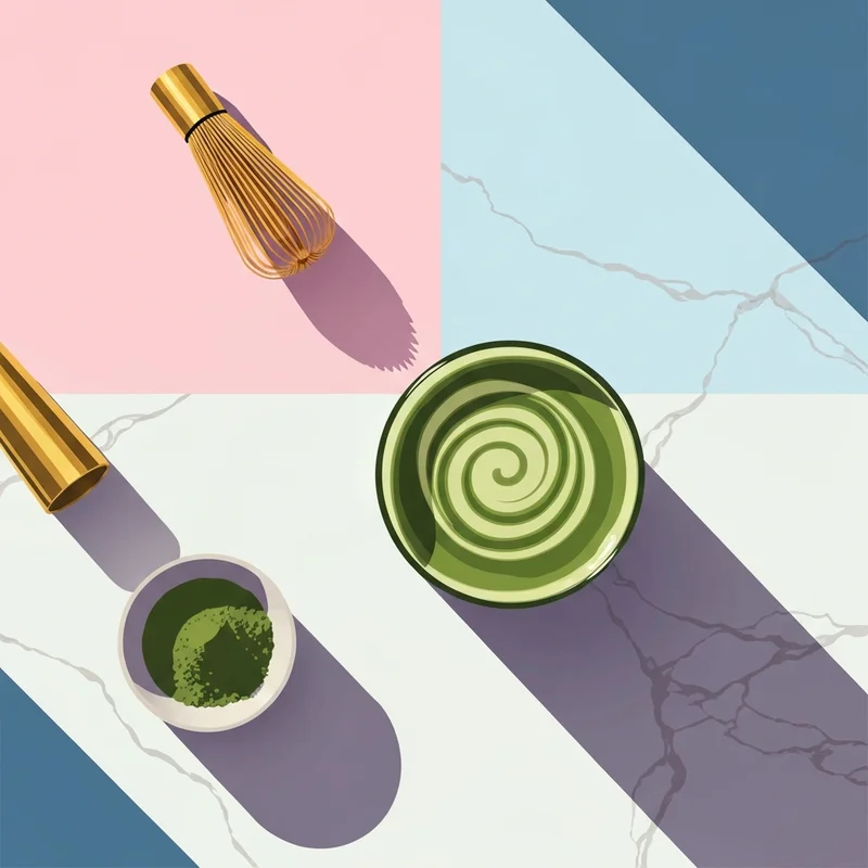 A close-up of a frothy iced beverage illustrating the aesthetic management of matcha latte calories.