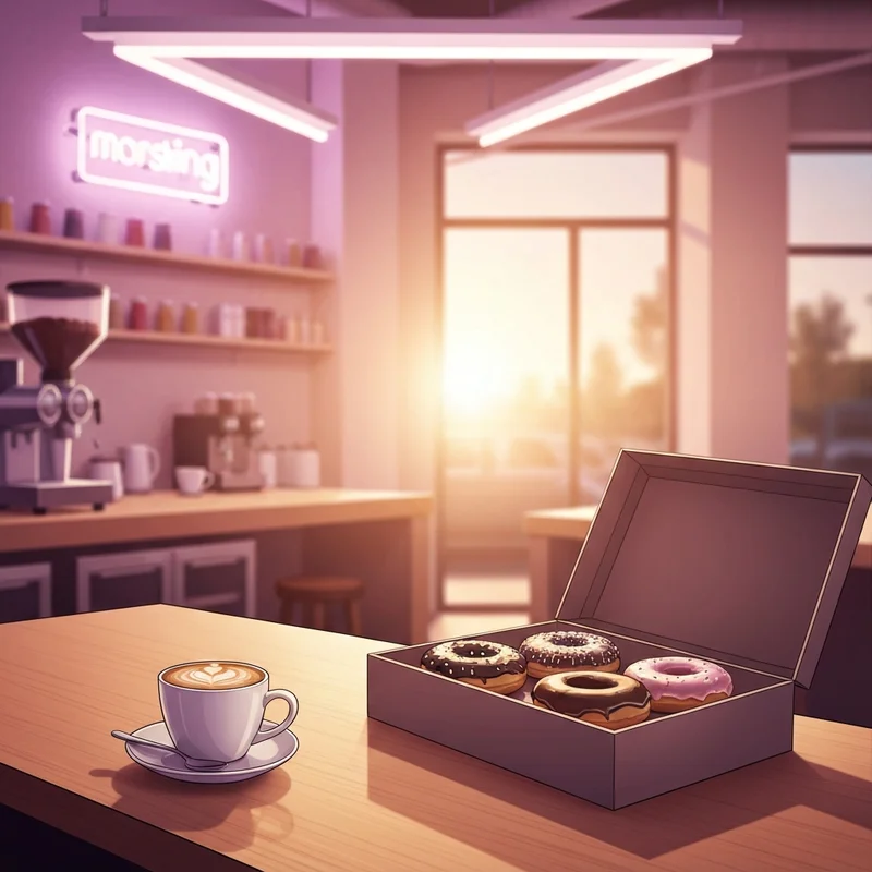 A professional and aesthetic coffee shop setting representing a workplace where one earns a Dunkin Donuts salary.