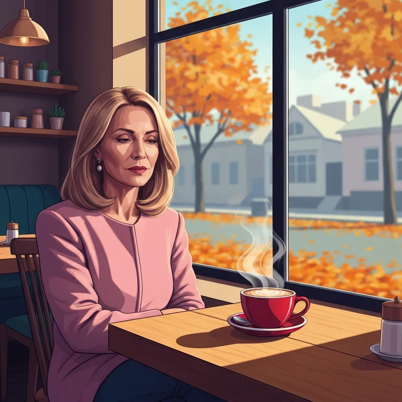 A steaming holiday latte on a wooden table in a peaceful cafe, representing the serenity found during starbucks coffee thanksgiving hours.