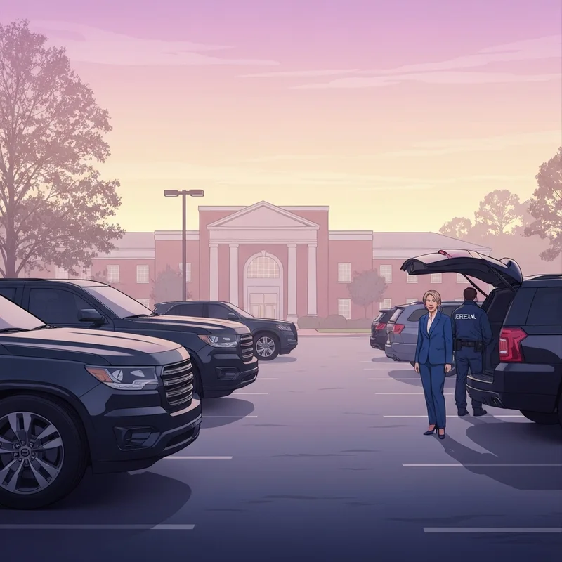 A visual representation of the tension during the Tulsi Gabbard FBI raid Fulton County at a local election office.