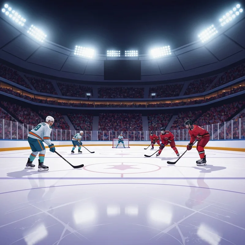 Intense NHL action during the mammoth vs hurricanes matchup at PNC Arena.