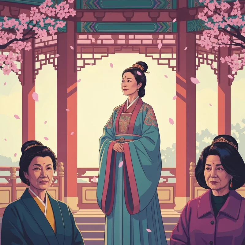 Lady Lihua Apothecary Diaries standing gracefully in the Crystal Pavilion after her recovery.