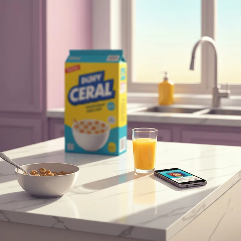 A family kitchen counter showing a box of cereal during the 2026 cheerios recall.