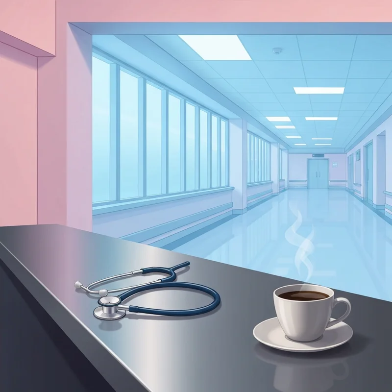 A serene hospital setting inspired by the medical drama greys anatomy.