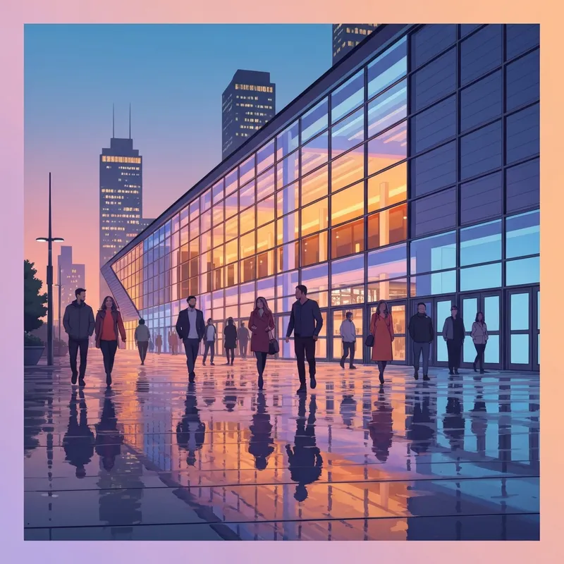 The exterior of the Amica Mutual Pavilion, formerly the dunkin donuts center ri, during a night event in Providence.