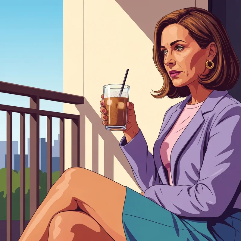 A refreshing glass of Dunkin Spiked Coffee on a summer morning.