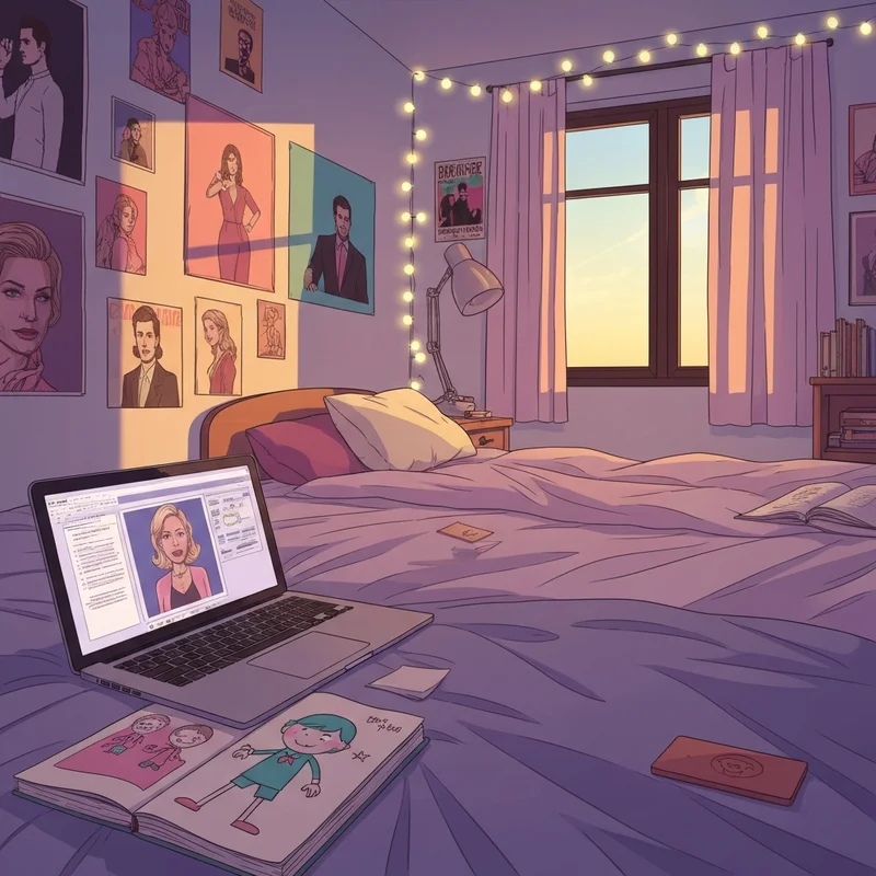 A nostalgic room setting for watching movies like diary of a wimpy kid.