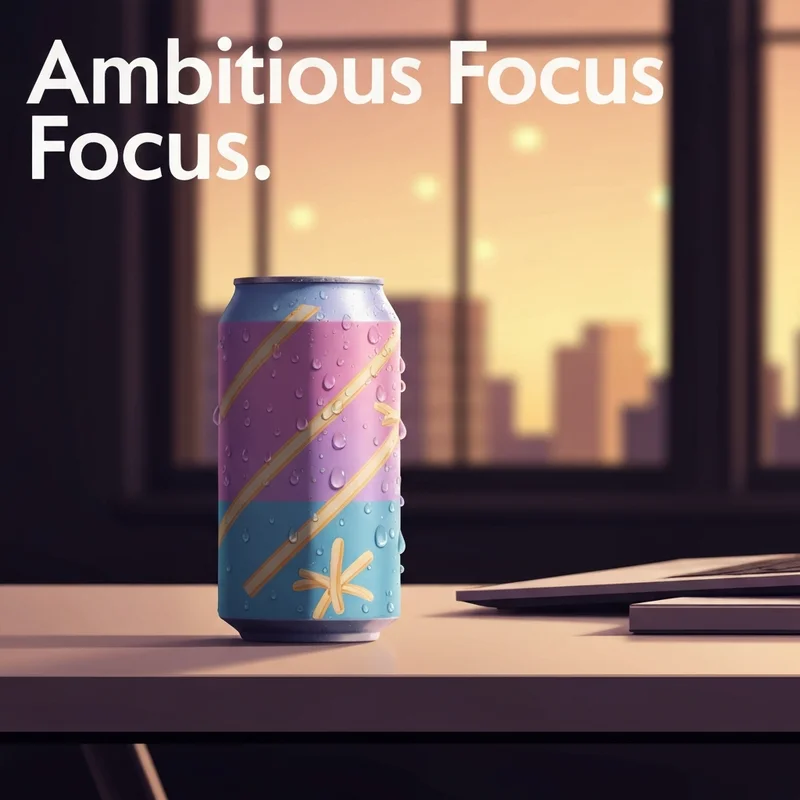 A cold can representing doubleshot energy starbucks caffeine on a desk for a productivity boost.