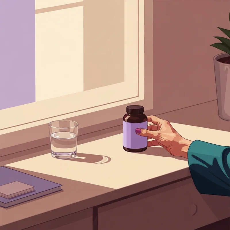 A professional woman looking confidently in a mirror while researching the best otc diuretic for bloating.