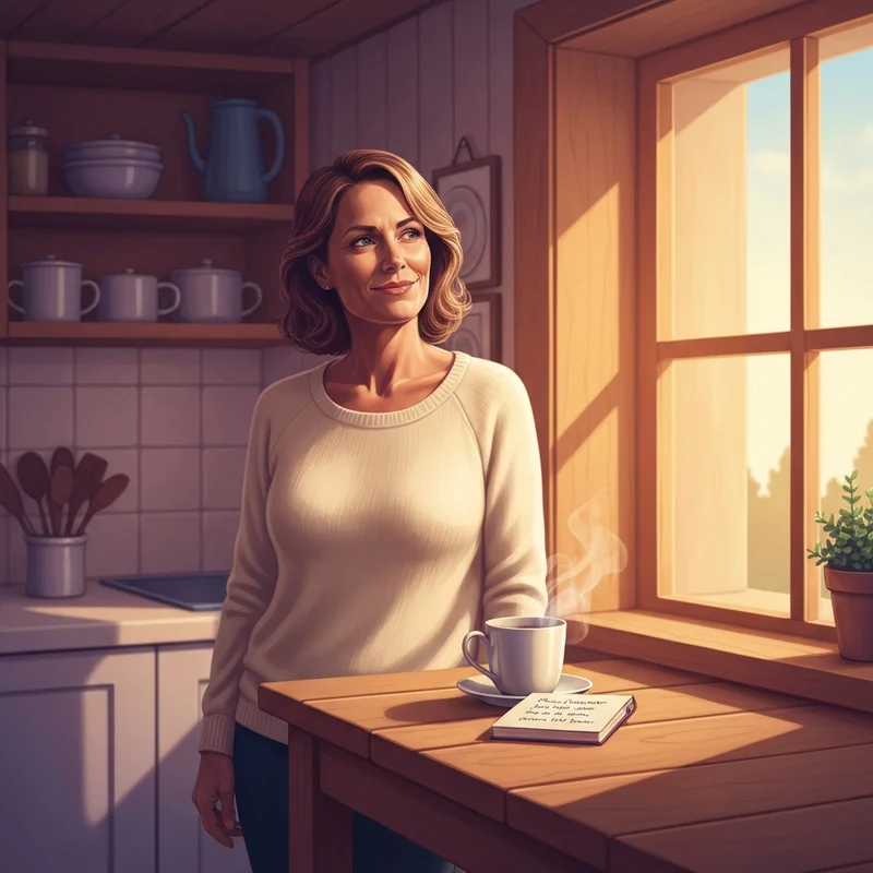 A woman finding peace and reclaiming her life, reflecting themes from Diary of a Mad Black Woman.