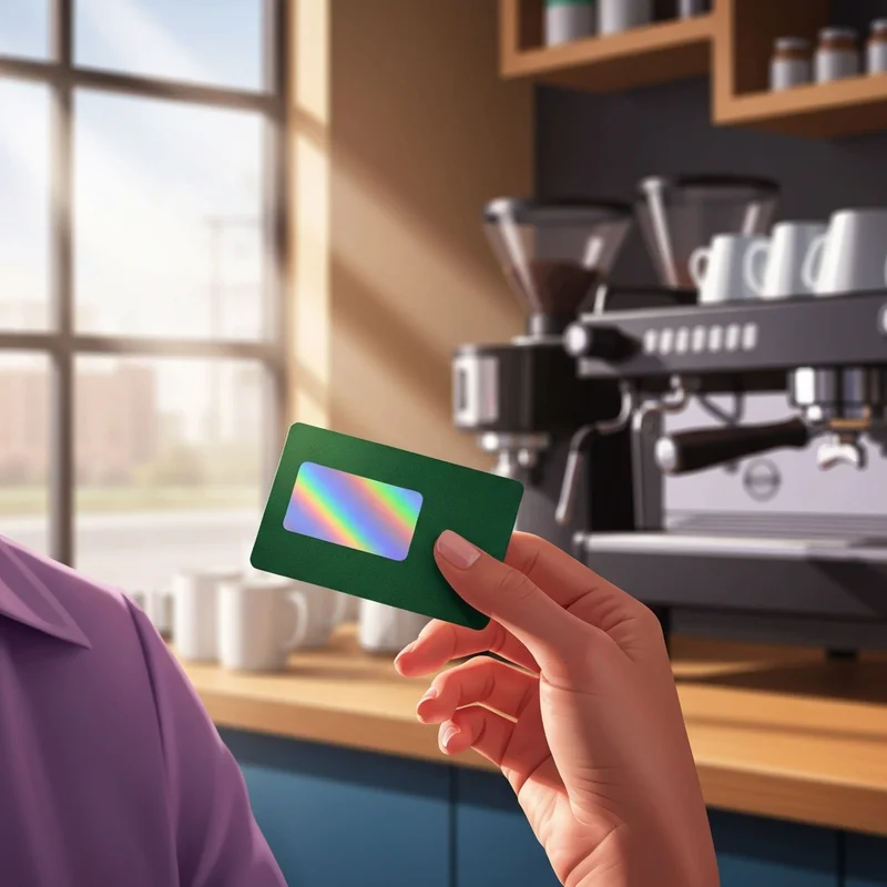 A close-up showing how to find the security code on starbucks gift card by scratching the silver panel.