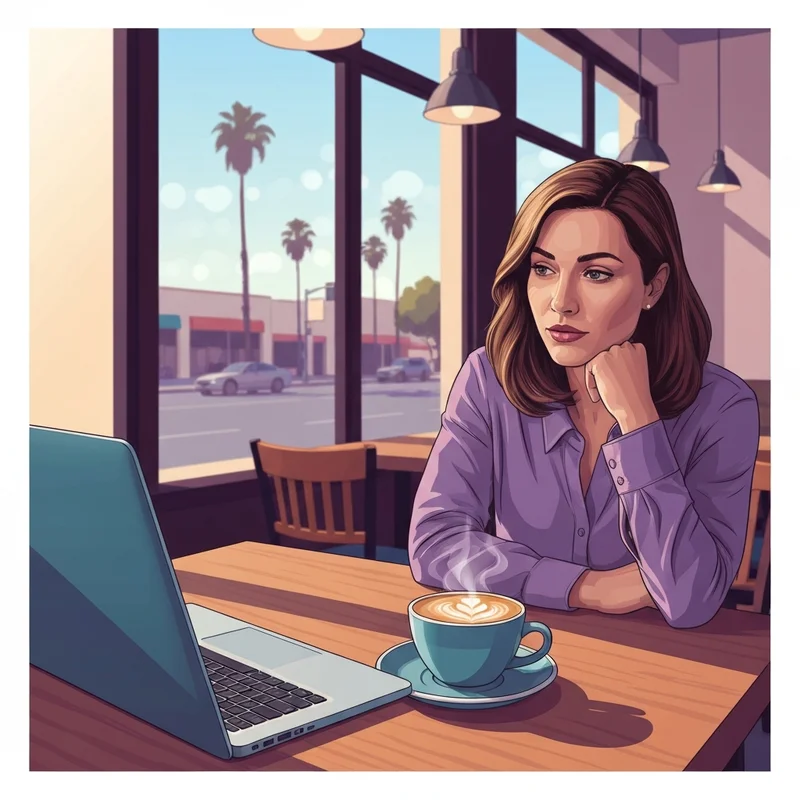 A young professional enjoying a quiet moment at a Starbucks Fresno CA alternative in the Central Valley.