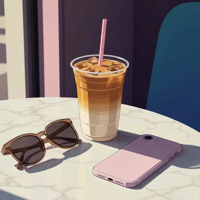 An aesthetic iced coffee showing dunkin brown sugar shaken espresso calories through a healthy lens.