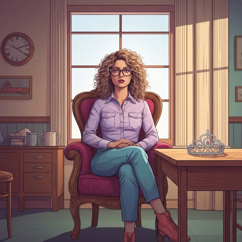 A nostalgic portrait capturing the essence of how old was anne hathaway in princess diaries, showing a young woman transitioning into royalty.