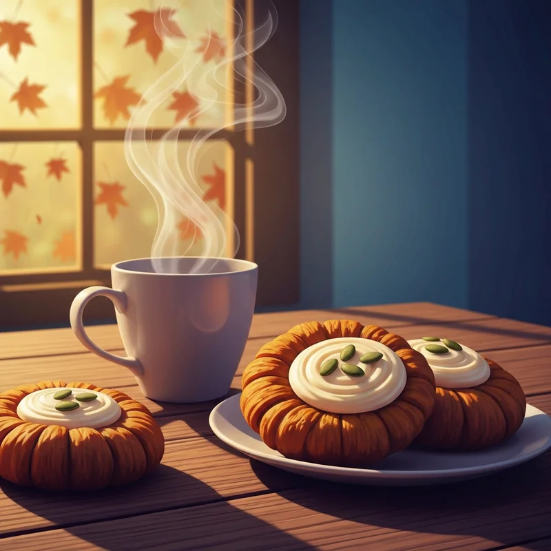 A tray of freshly baked muffins made using a pumpkin muffin starbucks recipe, featuring a cream cheese swirl and pepita topping.