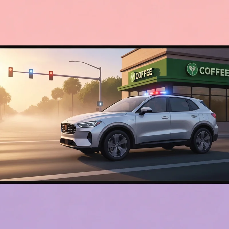 A dramatic reconstruction of the ocala starbucks chase near a local coffee shop.