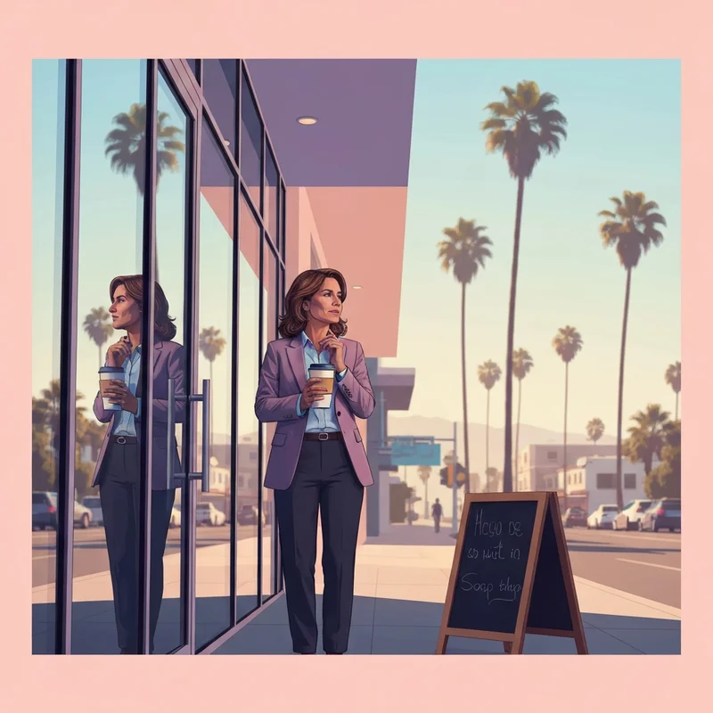 A young professional exploring the Starbucks Long Beach coffee scene in a sunny urban setting.