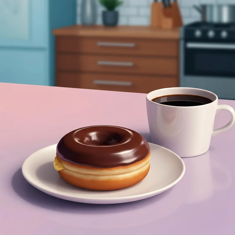 A close-up shot of a Boston Kreme donut to illustrate the calories in dunkin donuts boston kreme donut.