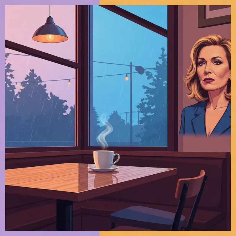 A peaceful transition at a Starbucks Kent WA location during the rainy season.