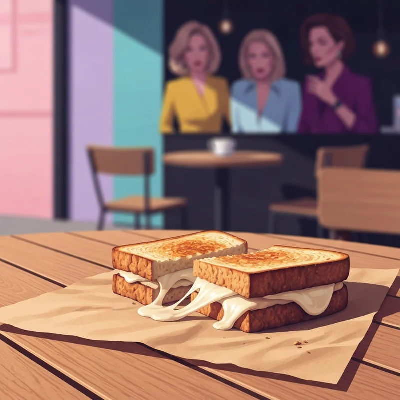 Close-up of a crispy sandwich illustrating the reality of starbucks grilled cheese calories and textures.