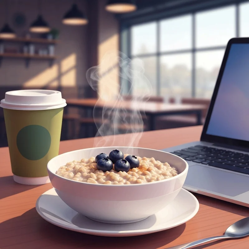 A healthy bowl of breakfast showing the calories in oatmeal Starbucks in a professional setting.