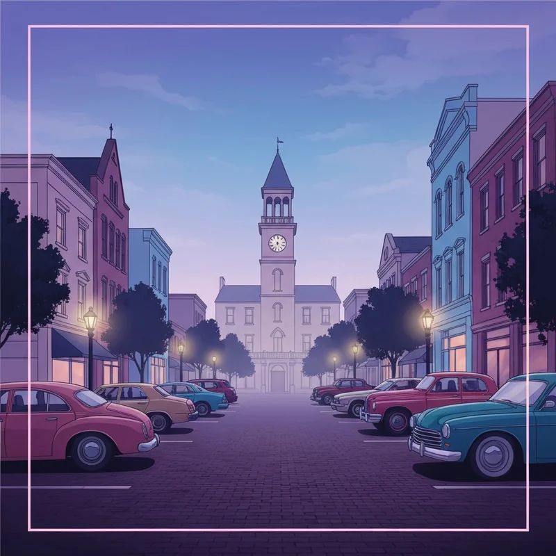 The iconic town square in Covington Georgia, the primary location for where was vampire diaries filmed.