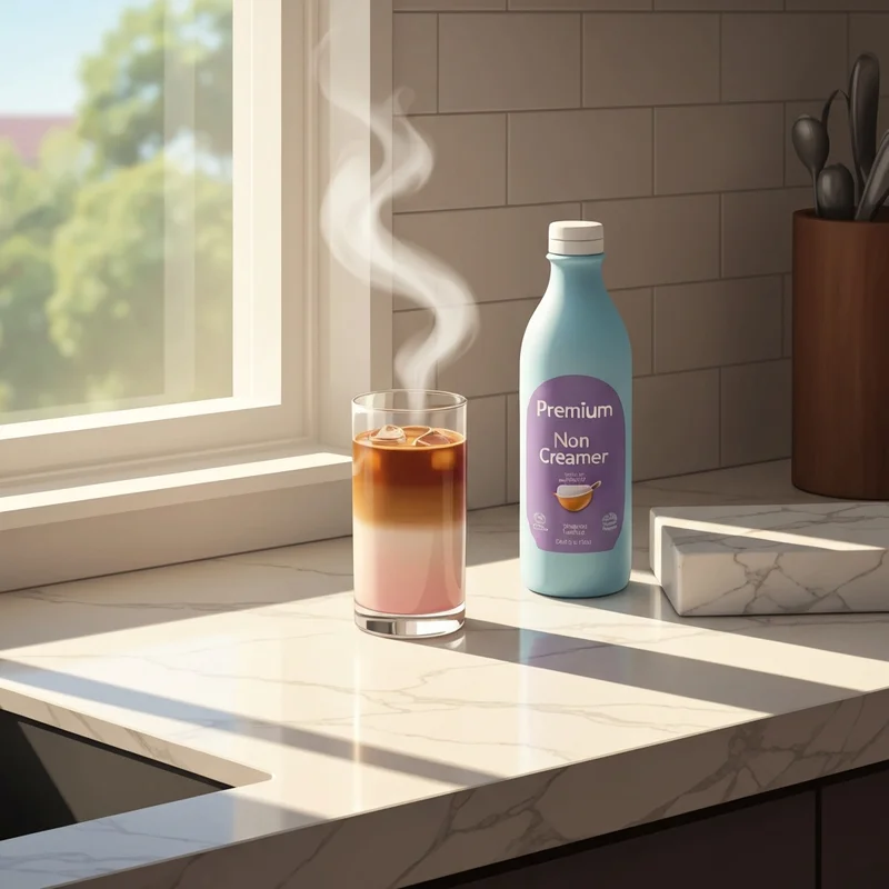 A beautiful at-home coffee setup featuring the starbucks oatmilk creamer launch flavors in a curated kitchen.