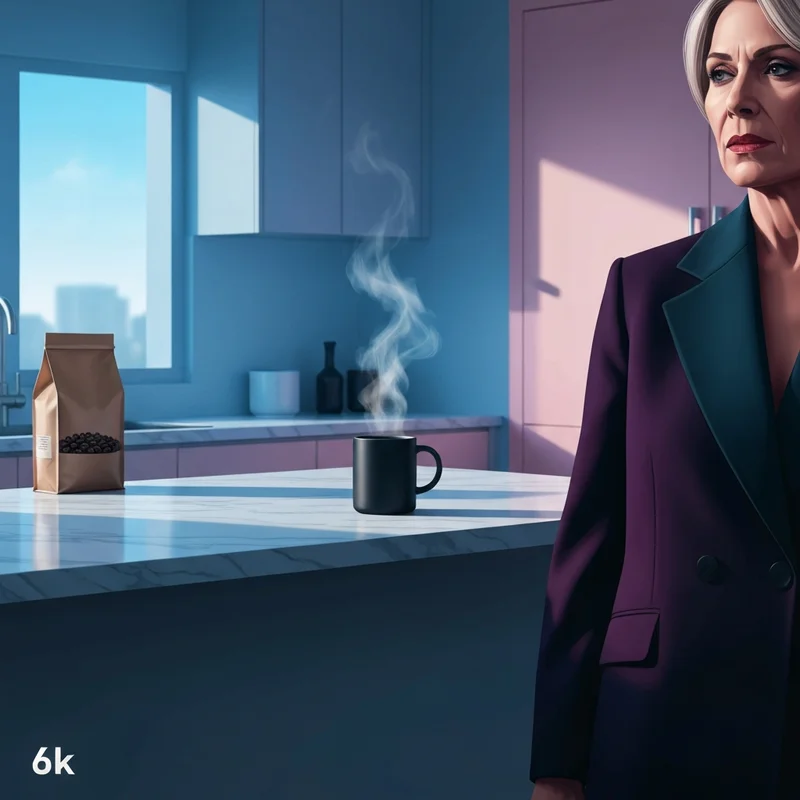 A steaming mug of Dunkin Midnight Coffee on a marble counter during a quiet morning ritual.