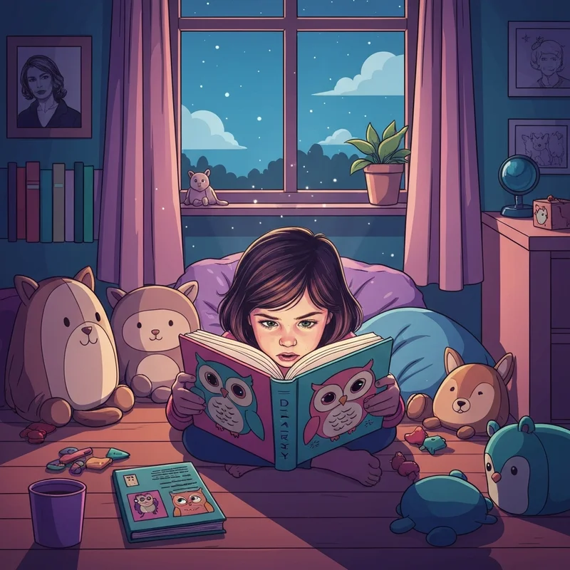 A young child reading the owl diaries series books in a cozy nook, symbolizing the development of early literacy and emotional intelligence.