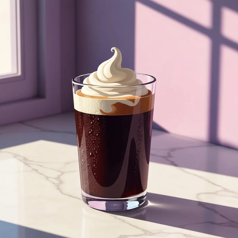 A glass of iced coffee prepared with starbucks cold brew coffee concentrate on a modern countertop.